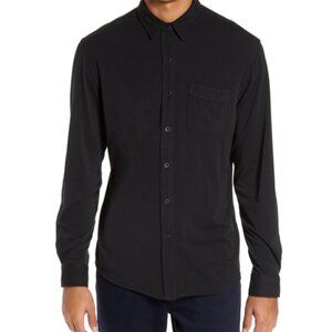 Paige Black Stockton Slim Fit Long Sleeve Jersey Sport Shirt L